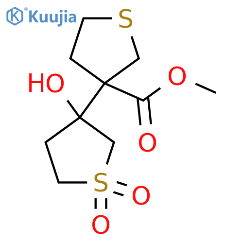 methyl 3-(3-hydroxy-1,1-dioxo-1lambda6-thiolan-3-yl)thiolane-3-carboxylate structure