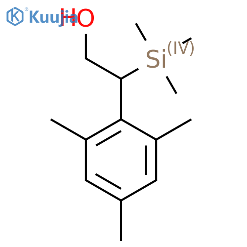 2-(2,4,6-trimethylphenyl)-2-(trimethylsilyl)ethan-1-ol structure
