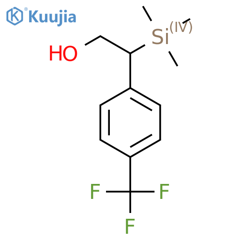 2-4-(trifluoromethyl)phenyl-2-(trimethylsilyl)ethan-1-ol structure
