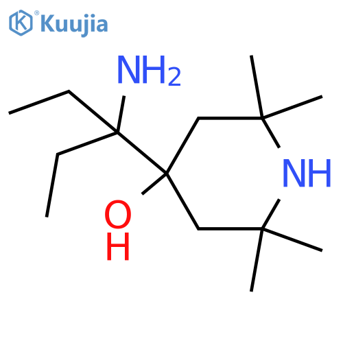 4-(3-aminopentan-3-yl)-2,2,6,6-tetramethylpiperidin-4-ol structure