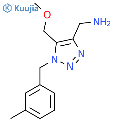 5-(methoxymethyl)-1-(3-methylphenyl)methyl-1H-1,2,3-triazol-4-ylmethanamine structure
