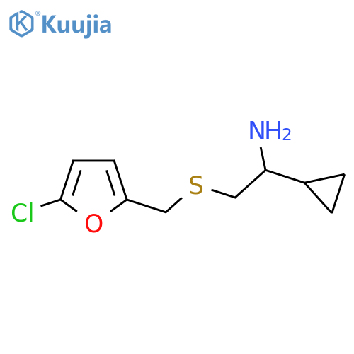 2-{(5-chlorofuran-2-yl)methylsulfanyl}-1-cyclopropylethan-1-amine structure