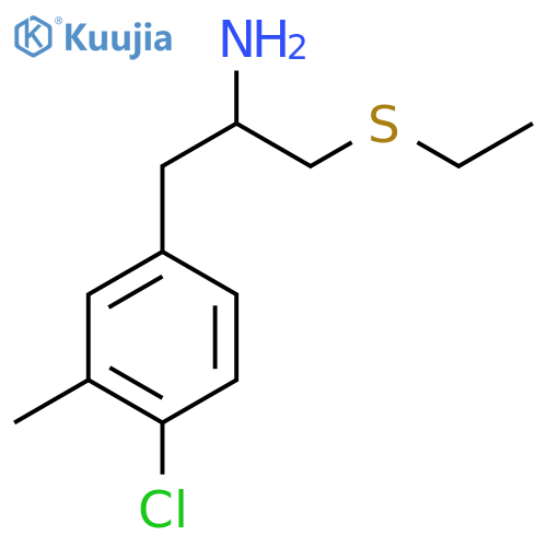 1-(4-chloro-3-methylphenyl)-3-(ethylsulfanyl)propan-2-amine structure
