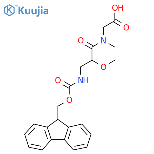 2-3-({(9H-fluoren-9-yl)methoxycarbonyl}amino)-2-methoxy-N-methylpropanamidoacetic acid structure