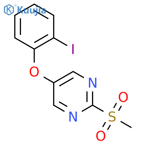 5-(2-iodophenoxy)-2-methanesulfonylpyrimidine structure