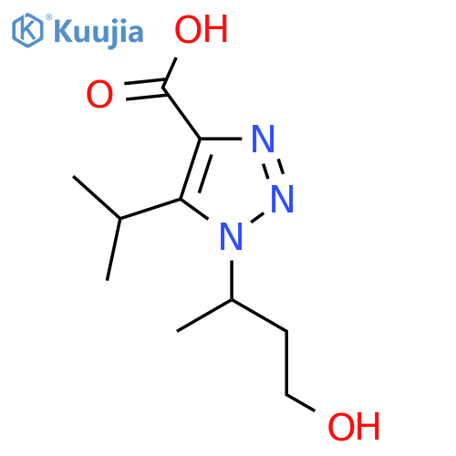 1-(4-hydroxybutan-2-yl)-5-(propan-2-yl)-1H-1,2,3-triazole-4-carboxylic acid structure