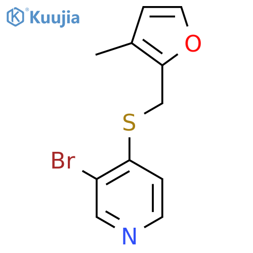 3-bromo-4-{(3-methylfuran-2-yl)methylsulfanyl}pyridine structure
