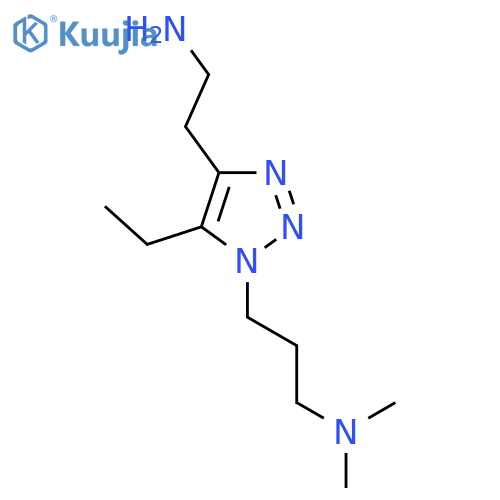 2-{1-3-(dimethylamino)propyl-5-ethyl-1H-1,2,3-triazol-4-yl}ethan-1-amine structure