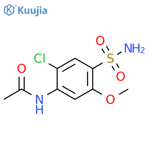 N-(2-chloro-5-methoxy-4-sulfamoylphenyl)acetamide structure