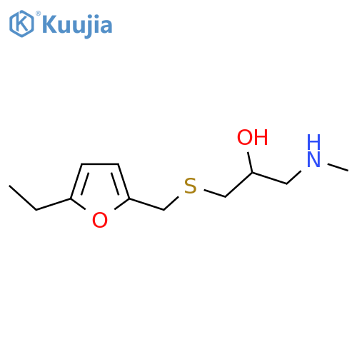 (3-{(5-ethylfuran-2-yl)methylsulfanyl}-2-hydroxypropyl)(methyl)amine structure