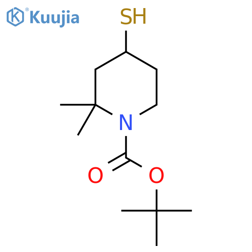 tert-butyl 2,2-dimethyl-4-sulfanylpiperidine-1-carboxylate structure