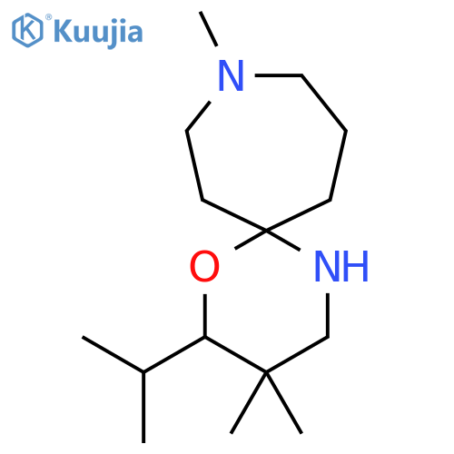 3,3,9-trimethyl-2-(propan-2-yl)-1-oxa-5,9-diazaspiro5.6dodecane structure