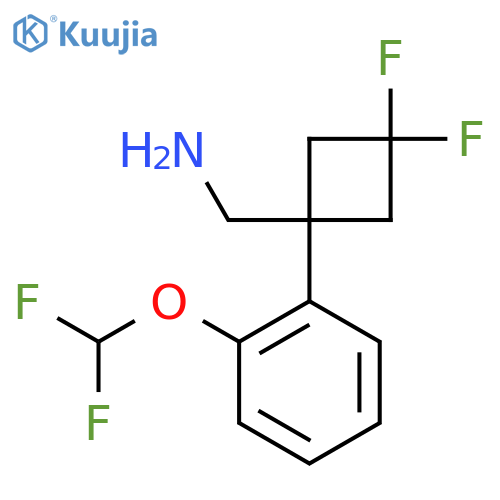 {1-2-(difluoromethoxy)phenyl-3,3-difluorocyclobutyl}methanamine structure