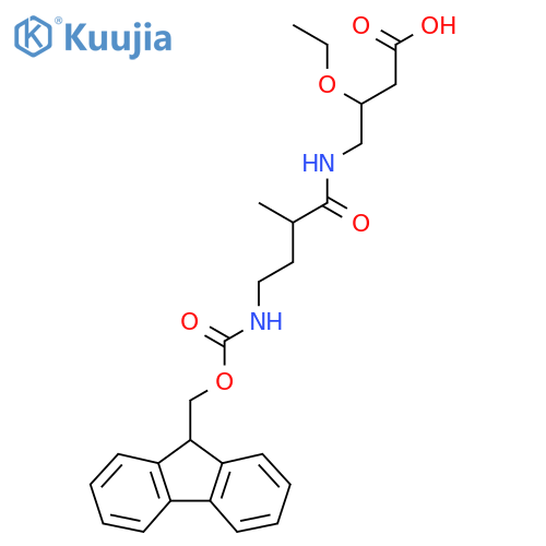 3-ethoxy-4-4-({(9H-fluoren-9-yl)methoxycarbonyl}amino)-2-methylbutanamidobutanoic acid structure