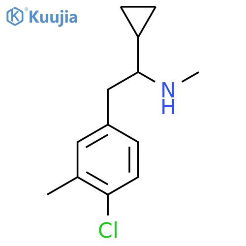 2-(4-chloro-3-methylphenyl)-1-cyclopropylethyl(methyl)amine structure