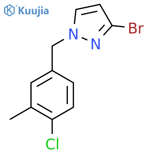 3-bromo-1-(4-chloro-3-methylphenyl)methyl-1H-pyrazole structure