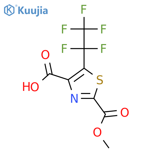 2-(methoxycarbonyl)-5-(pentafluoroethyl)-1,3-thiazole-4-carboxylic acid structure
