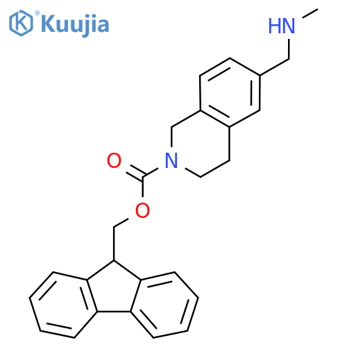 (9H-fluoren-9-yl)methyl 6-(methylamino)methyl-1,2,3,4-tetrahydroisoquinoline-2-carboxylate structure