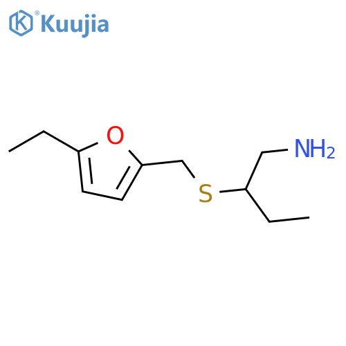 2-{(5-ethylfuran-2-yl)methylsulfanyl}butan-1-amine structure