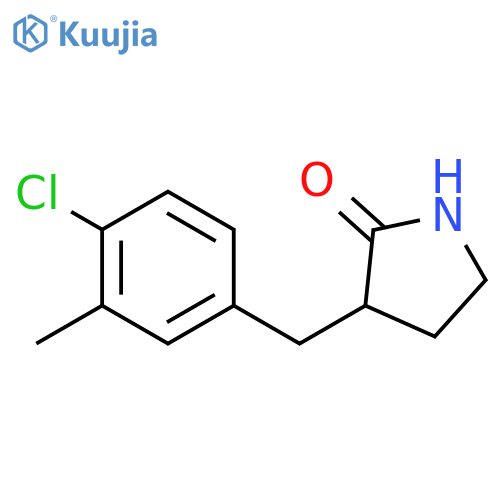 3-(4-chloro-3-methylphenyl)methylpyrrolidin-2-one structure