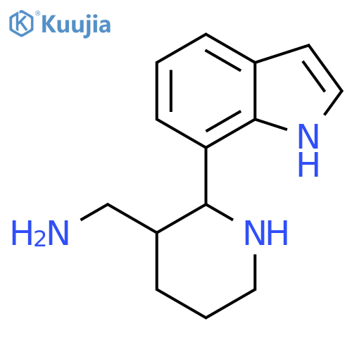 2-(1H-indol-7-yl)piperidin-3-ylmethanamine structure