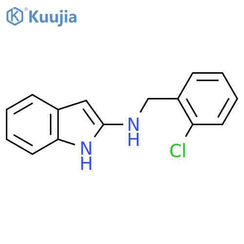 N-(2-chlorophenyl)methyl-1H-indol-2-amine structure