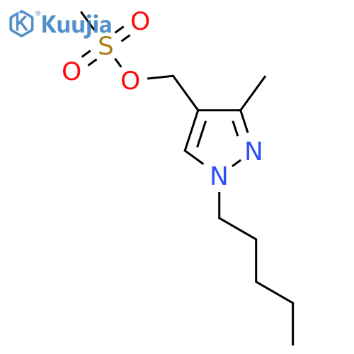 (3-methyl-1-pentyl-1H-pyrazol-4-yl)methyl methanesulfonate structure