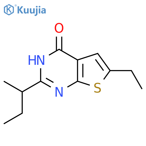 2-(butan-2-yl)-6-ethyl-3H,4H-thieno2,3-dpyrimidin-4-one structure