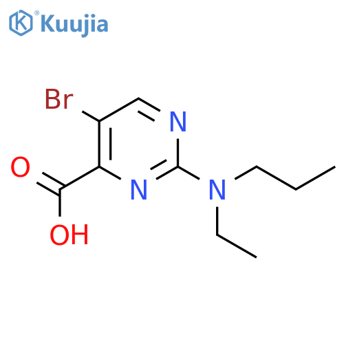 5-bromo-2-ethyl(propyl)aminopyrimidine-4-carboxylic acid structure