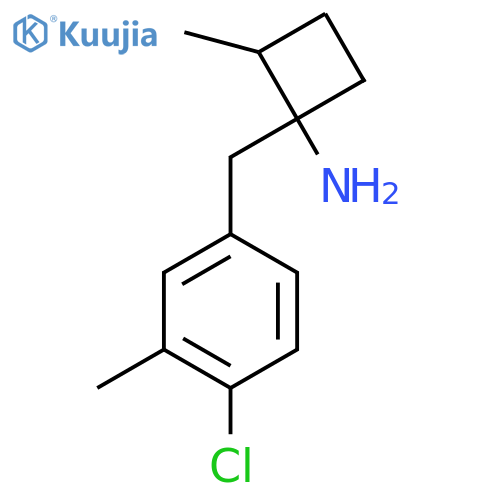 1-(4-chloro-3-methylphenyl)methyl-2-methylcyclobutan-1-amine structure