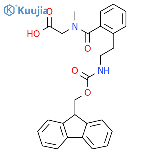 2-(1-{2-2-({(9H-fluoren-9-yl)methoxycarbonyl}amino)ethylphenyl}-N-methylformamido)acetic acid structure