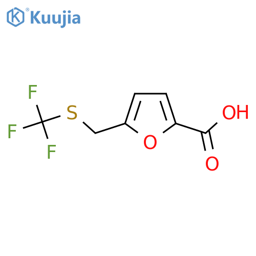 5-{(trifluoromethyl)sulfanylmethyl}furan-2-carboxylic acid structure
