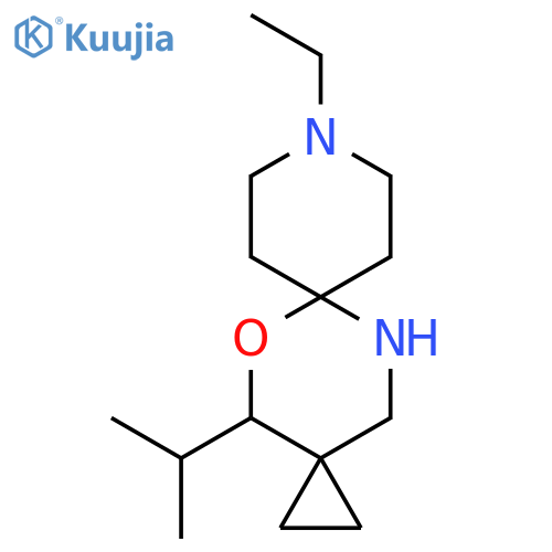 9-ethyl-4-(propan-2-yl)-5-oxa-9,12-diazadispiro2.2.5^{6}.2^{3}tridecane structure