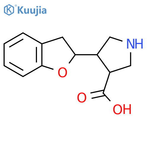 4-(2,3-dihydro-1-benzofuran-2-yl)pyrrolidine-3-carboxylic acid structure