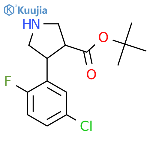tert-butyl 4-(5-chloro-2-fluorophenyl)pyrrolidine-3-carboxylate structure