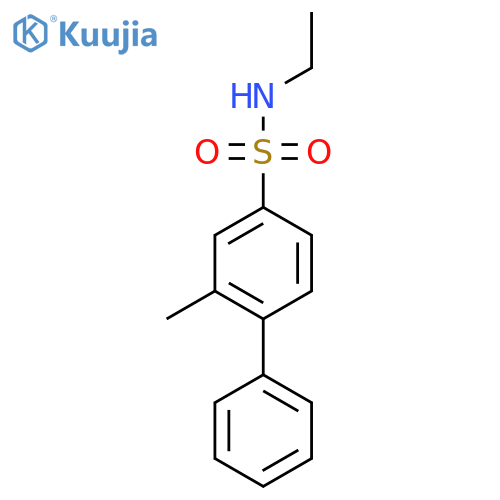N-ethyl-3-methyl-4-phenylbenzene-1-sulfonamide structure