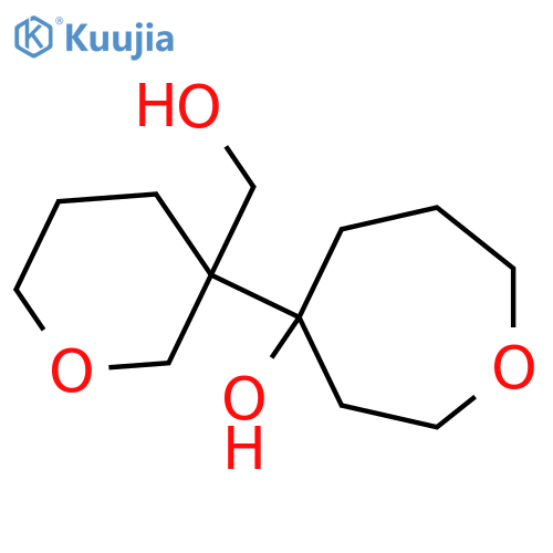 4-3-(hydroxymethyl)oxan-3-yloxepan-4-ol structure