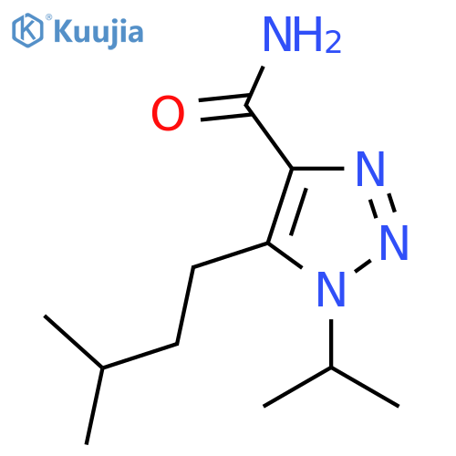 5-(3-methylbutyl)-1-(propan-2-yl)-1H-1,2,3-triazole-4-carboxamide structure