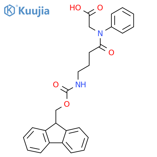 2-4-({(9H-fluoren-9-yl)methoxycarbonyl}amino)-N-phenylbutanamidoacetic acid structure