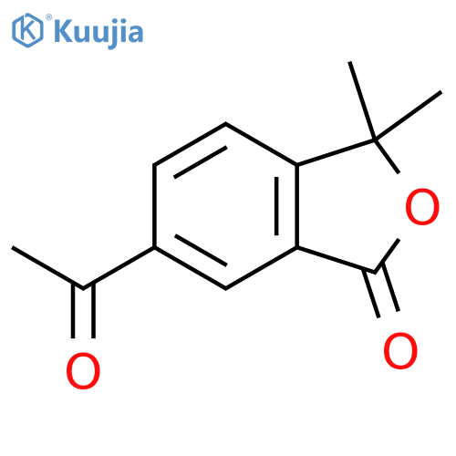 6-acetyl-3,3-dimethyl-1,3-dihydro-2-benzofuran-1-one structure