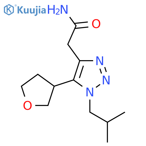 2-1-(2-methylpropyl)-5-(oxolan-3-yl)-1H-1,2,3-triazol-4-ylacetamide structure