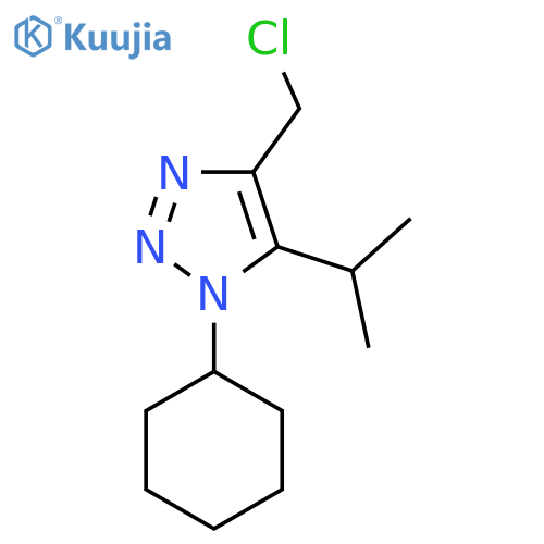 4-(chloromethyl)-1-cyclohexyl-5-(propan-2-yl)-1H-1,2,3-triazole structure