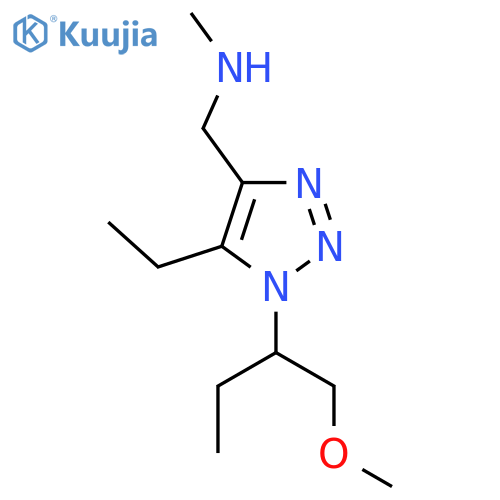 {5-ethyl-1-(1-methoxybutan-2-yl)-1H-1,2,3-triazol-4-ylmethyl}(methyl)amine structure