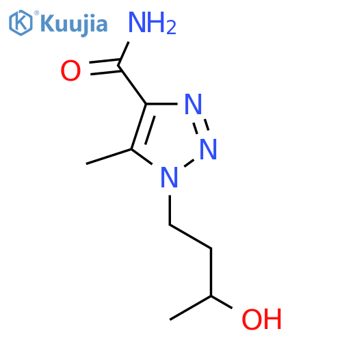 1-(3-hydroxybutyl)-5-methyl-1H-1,2,3-triazole-4-carboxamide structure