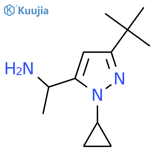 1-(3-tert-butyl-1-cyclopropyl-1H-pyrazol-5-yl)ethan-1-amine structure