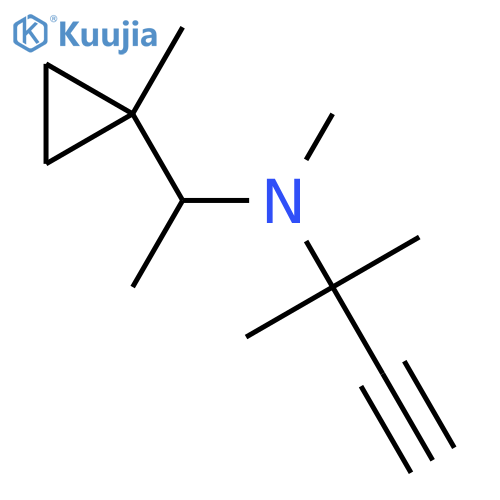 methyl(2-methylbut-3-yn-2-yl)1-(1-methylcyclopropyl)ethylamine structure