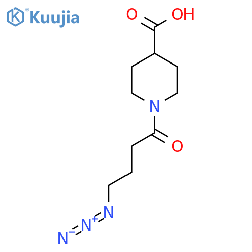1-(4-azidobutanoyl)piperidine-4-carboxylic acid structure