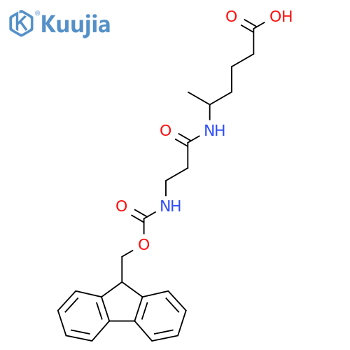 5-3-({(9H-fluoren-9-yl)methoxycarbonyl}amino)propanamidohexanoic acid structure