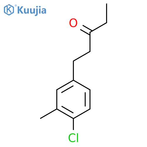 1-(4-chloro-3-methylphenyl)pentan-3-one structure