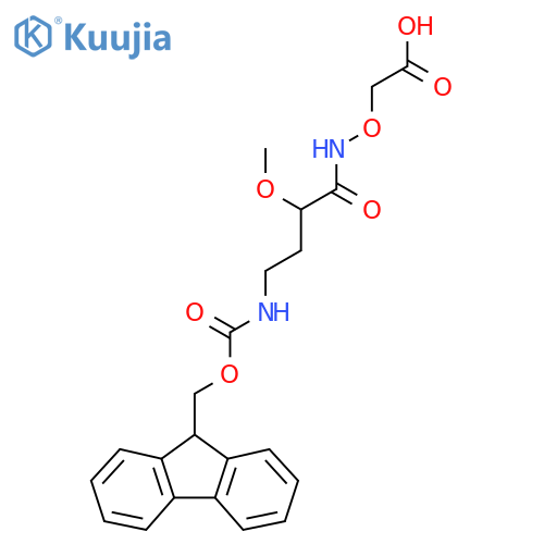 2-{4-({(9H-fluoren-9-yl)methoxycarbonyl}amino)-2-methoxybutanamidooxy}acetic acid structure